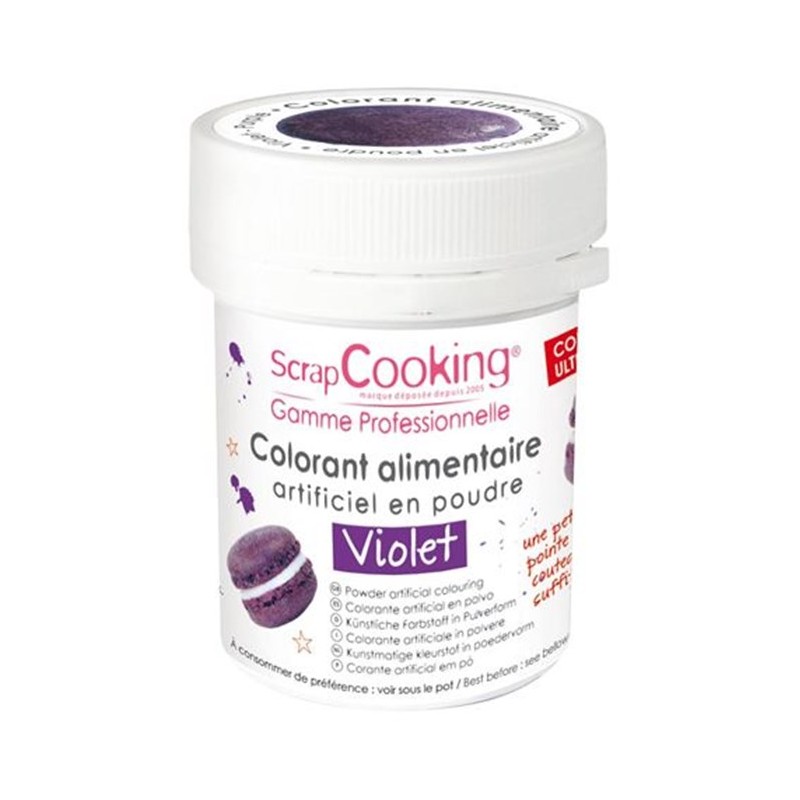 Colorant alimentaire en poudre violet 40g - L'Épicerie du Chef