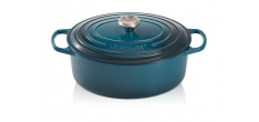 Cocotte Fonte Signature Ovale 4,7 L Bleu Deep Teal (29 cm)