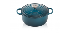 Signature Ronde Gietijzeren Stoofpot 4,2 L Blauw Deep Teal (24 cm)