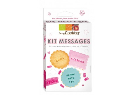 Kit Messages Biscuits Personnalisés 85 Emporte pièces Scrapcooking -  , Achat, Vente