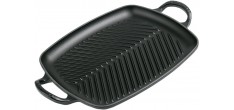 Rechthoekig Gietijzeren Grill 30 cm Mat Zwart