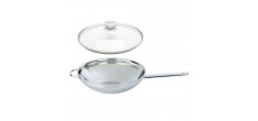 Apollo Wok Inox 32 cm + Couvercle en Verre 