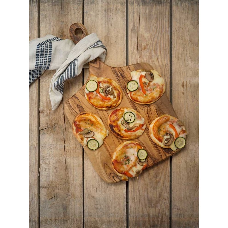 Planche à pizza en frêne Déco écolo Artisanat Cadeau bois original