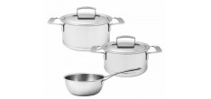 Silver 7 Batterie de Cuisine Casseroles Inox 3 pcs