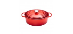 Cocotte Fonte Signature Ovale 8,9 L Rouge Cerise (35 cm)