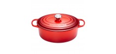 Cocotte Fonte Signature Ovale 13,9 L Rouge Cerise (40 cm)