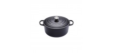 Signature Ronde Gietijzeren Stoofpot 2,4 L Mat Zwart (20 cm)