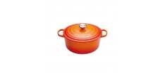 Signature Ronde Gietijzeren Stoofpot 2,4 L Oranje-rood (20 cm)