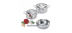 Apollo 7 Primeur Batterie de cuisine Casseroles Inox 3 pcs