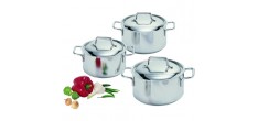 Apollo 7 Batterie de Cuisine Casseroles Inox 3 pcs