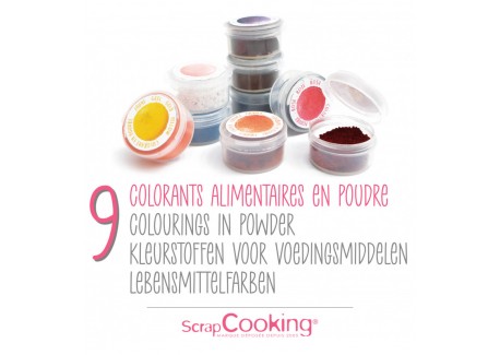 Scrapcooking - Set 9 Mini Colorants Alimentaires - Les Secrets du Chef