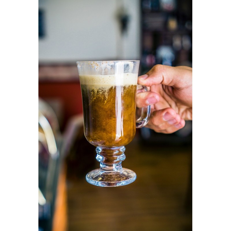 Lot de six verres Irish Coffee Emmaüs Etikette