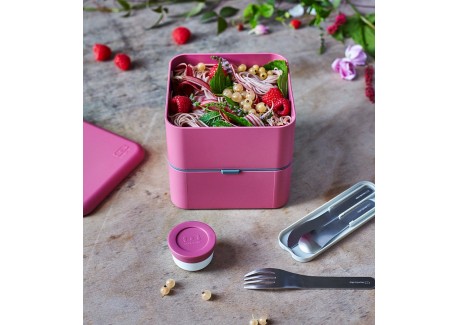 MonBento - Square Bento LunchBox Rose Blush Made in France 1,7 L - Les  Secrets du Chef
