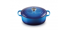 Cocotte Fonte Signature Ovale 4,7 L Bleu Azur (29 cm)