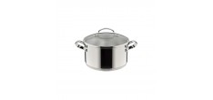 Icona Casserole Basse Inox 26 cm 5,3 L avec Couvercle 