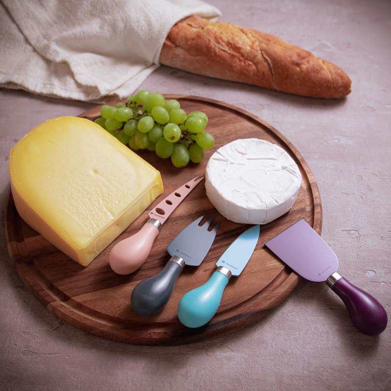 Coupe fromage inox avec lame et plateau 
