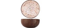 Bol en Noix de Coco Mosaïque Marron 14 cm