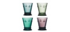 Abeille Set Verres à Eau Colorés 26cl 4 pcs 