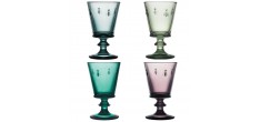 Abeille Set Verres à Vin Colorés 0,24cl 4 pcs