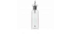 Bouteille en Verre Huile ou Vinaigre Bec Verseur Inox 300 ml 