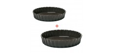 Set Plats à Tarte 24 & 28 cm Céramique Fusain Pack LSDC 