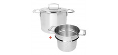 Silver 7 Soeppot 24 cm 7,5 L met deksel + Pastamand-cadeauset