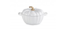 Gietijzeren Cocotte Pompoen 3,7 L Wit (24 cm)