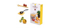 Pasta Grande Set Cuillère à Spaghetti + Repose Cuillère + Presse Citron 3 pcs -N