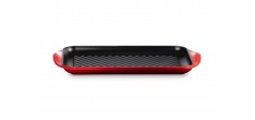 Grill en Fonte Rectangulaire XL 40 cm Rouge Cerise 