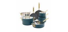 Tucci Collection Batterie de Cuisine Antiadhésive 11 pcs Bleu Vénitien Mat 