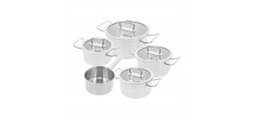 Diverto 3 Batterie de Cuisine Casseroles Inox 5 pcs 