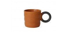 Falke Mug Orange Anse Bleue en Céramique 29 cl