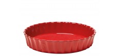 Plat à Tarte Rond 28x6 cm Céramique Rouge Grand Cru