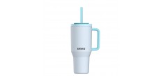 Rio Gourde Isotherme avec Paille Rétractable 950 ml Bleu Clair Frosty Coconut