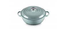 Gietijzeren kookpot 4,1 L met Verhoogd Deksel Blauw Sea Salt (26 cm)