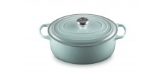 Cocotte Fonte Signature Ovale 6,3 L Bleu Sea Salt (31 cm)